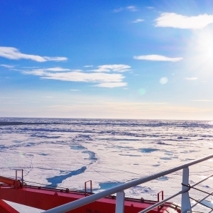 Sunrise over the ice