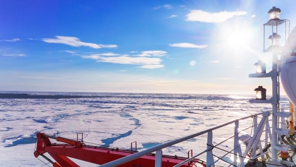 Sunrise over the ice