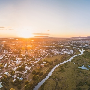 Pinkish Blue Sunrise Over Townsville, Queensland, Australia